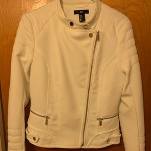 H&M white jacket size 10